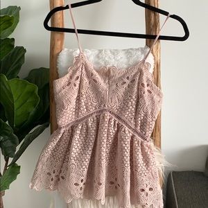 Adorable crochet pink top